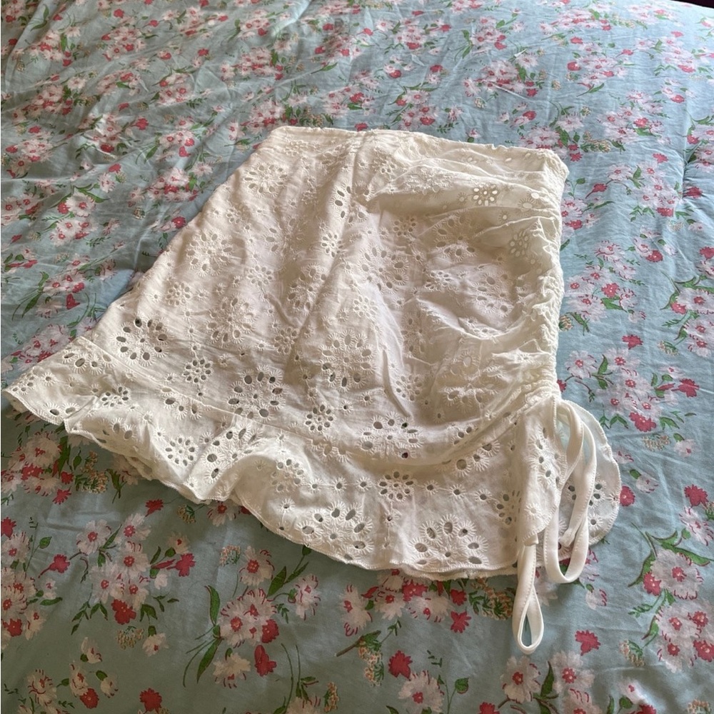 Mini Floral Cut out Skirt
